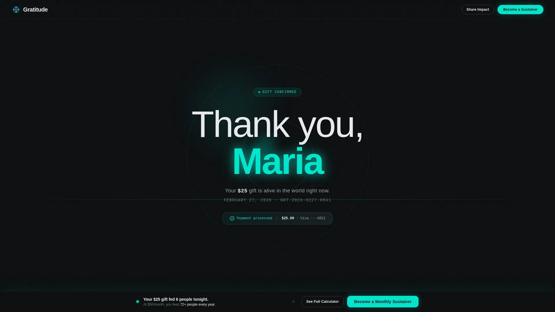 Nonprofit Thank You Landing Page Template