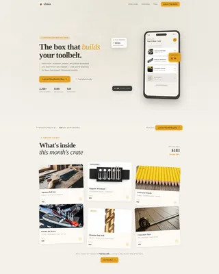 Tools Subscription Box Landing Page Template