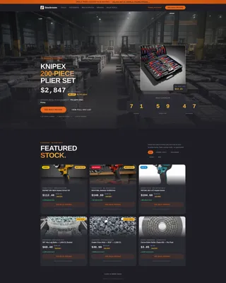Bold Hardware Wholesale Landing Page Template