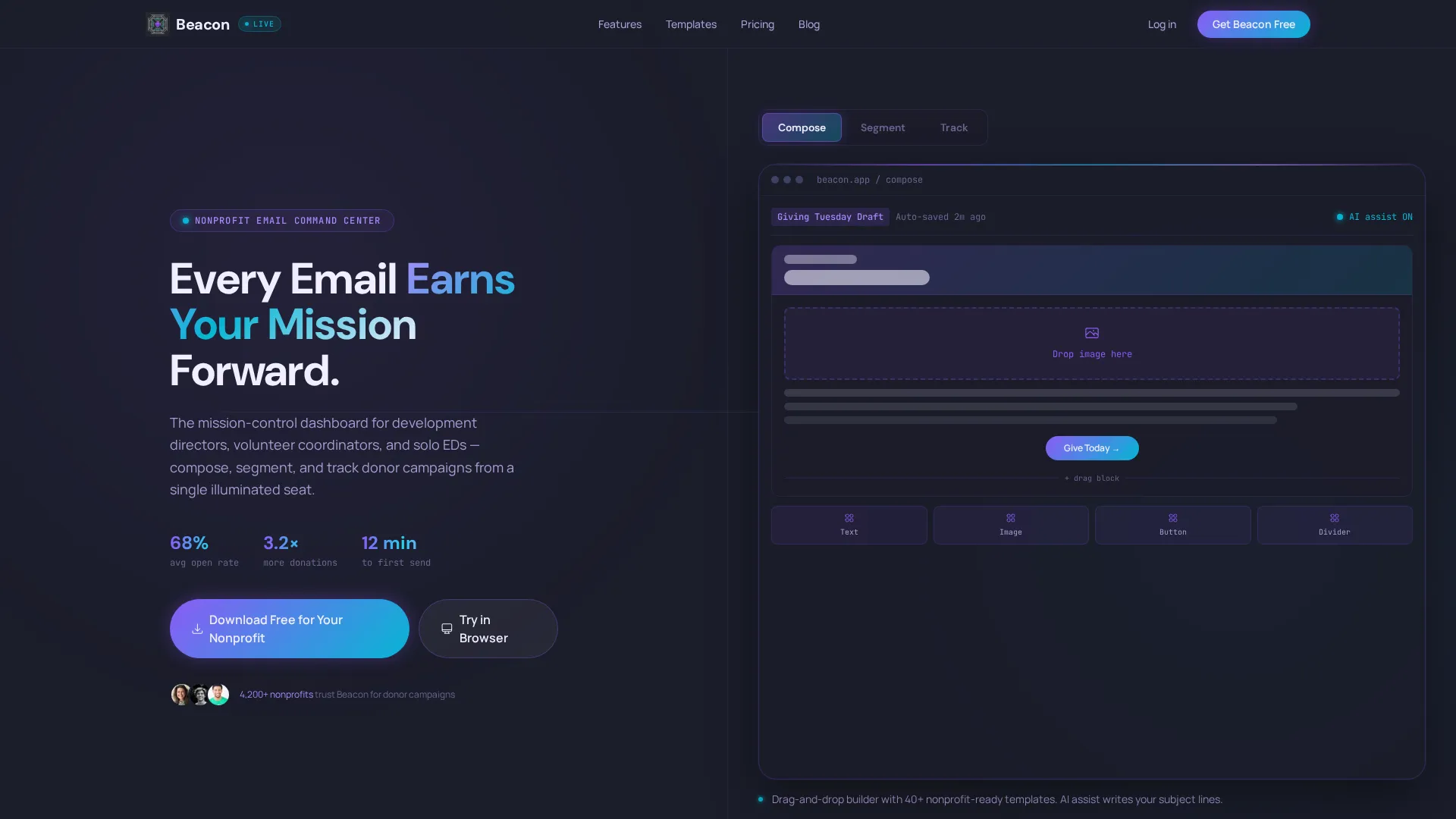 Nonprofit Email Marketing Directory Website Template