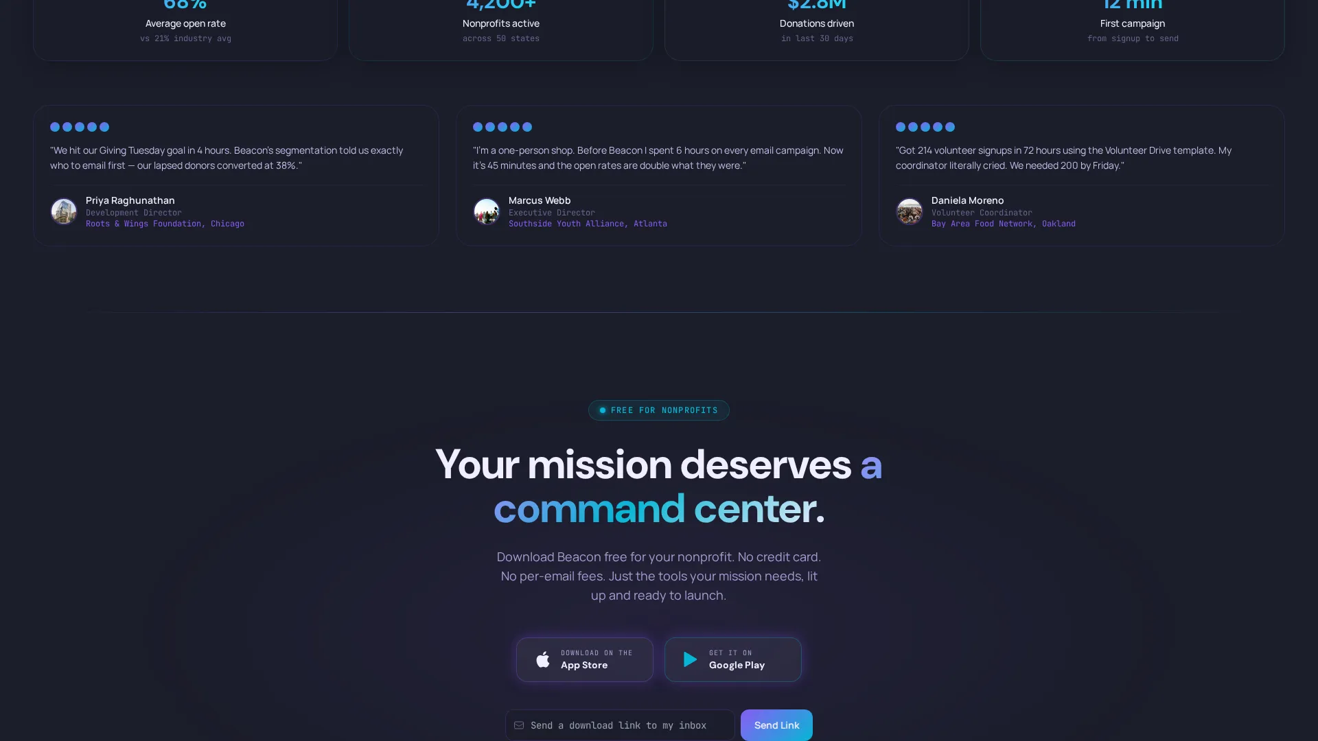 Nonprofit Email Marketing Directory Website Template