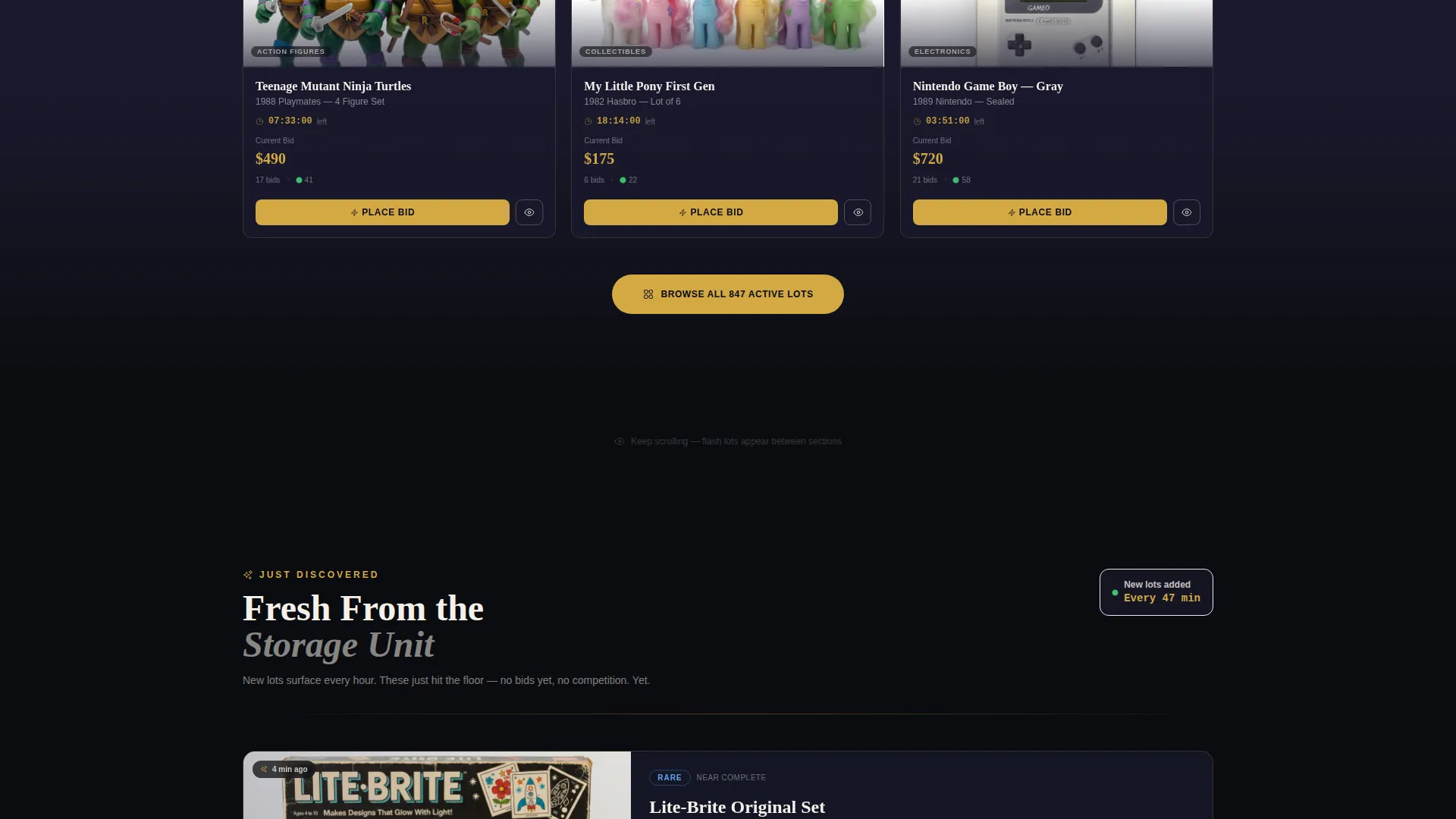 Rare Collectibles Auction Landing Page Template