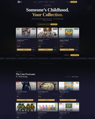 Rare Collectibles Auction Landing Page Template