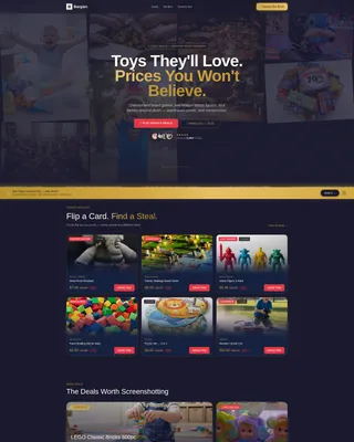 Toys Bento Grid Landing Page Template