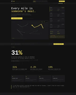 Nonprofit Route Optimization Landing Page Template