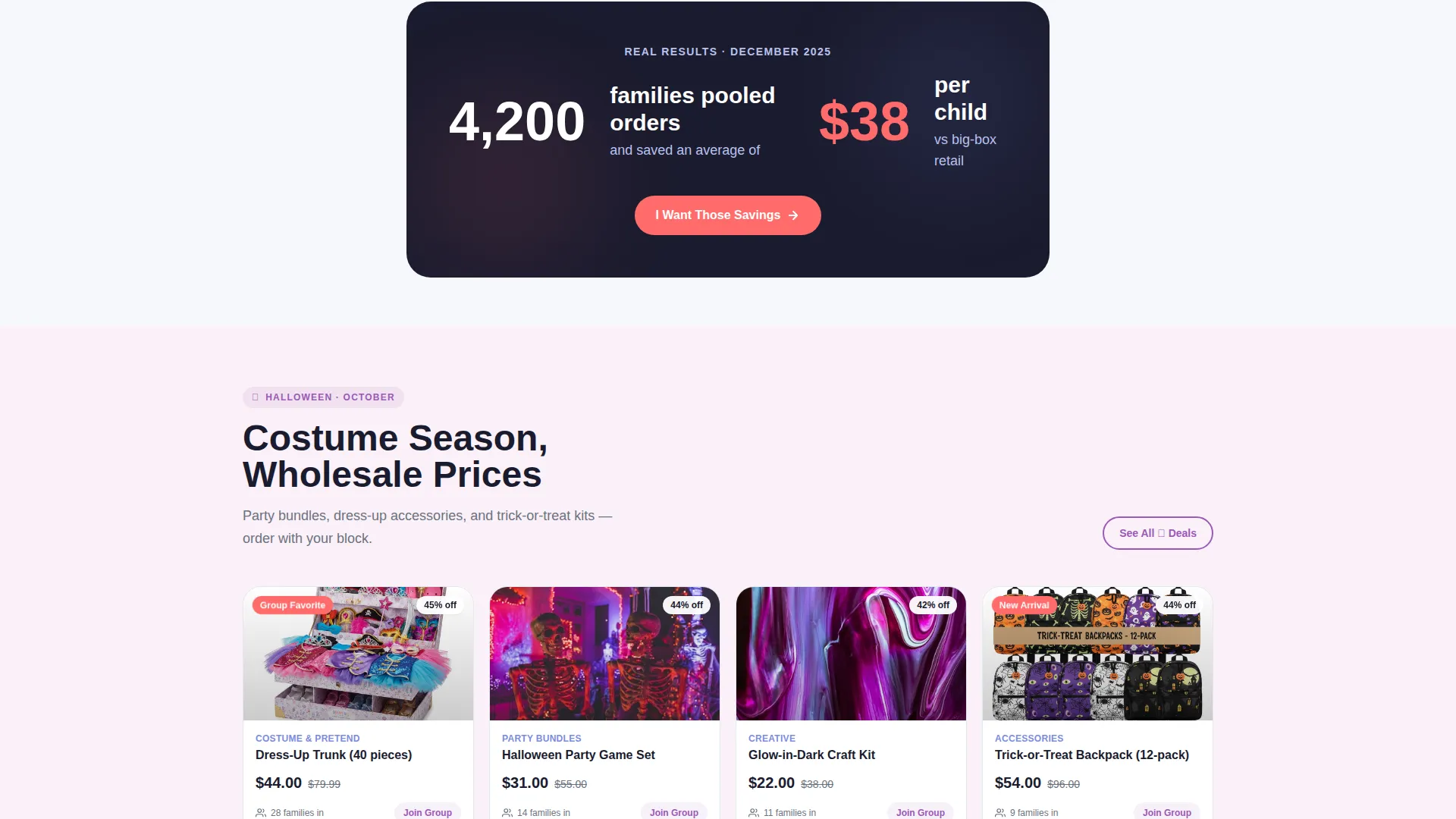 Wholesale Toys Group Buying Landing Page Template