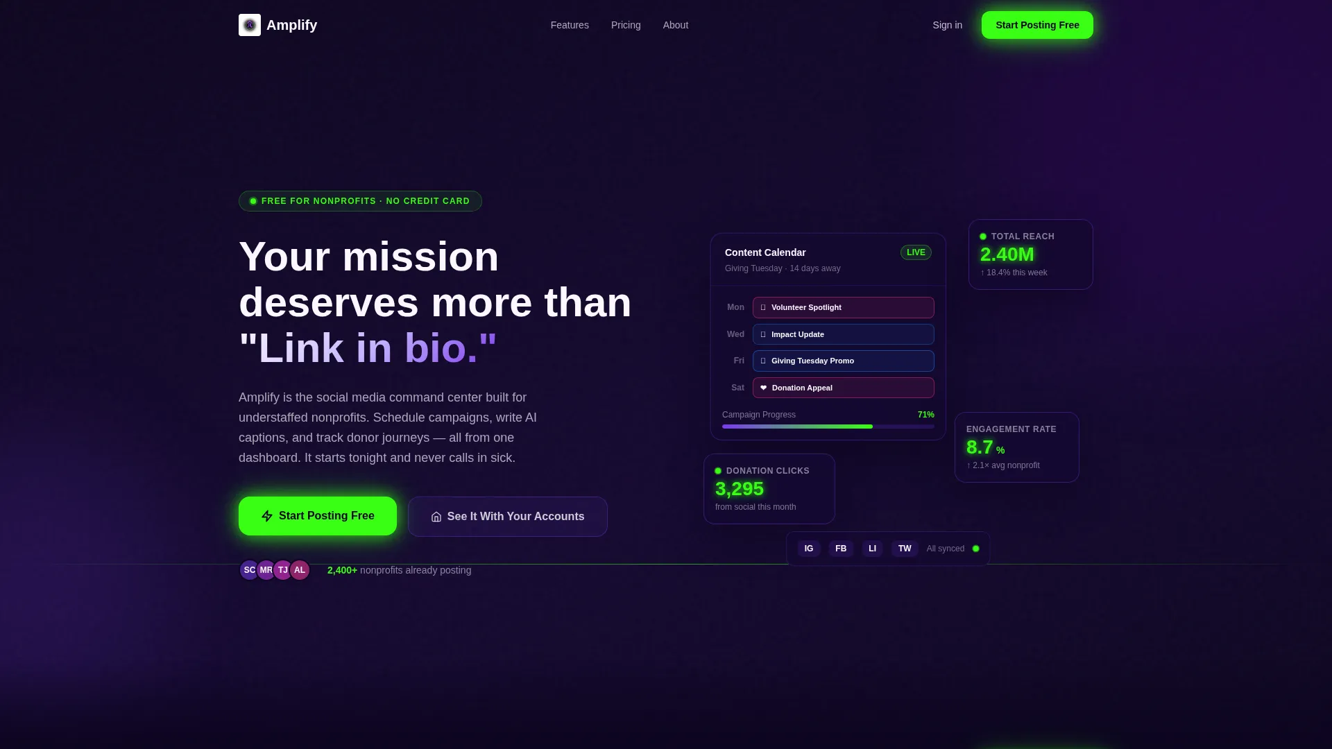 Nonprofit Software Specialist Professional Website Template