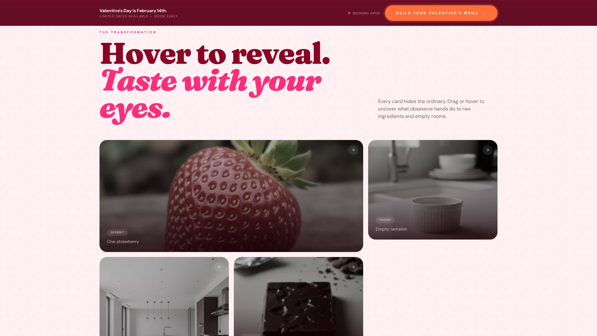 Valentine's Day Catering Landing Page Template