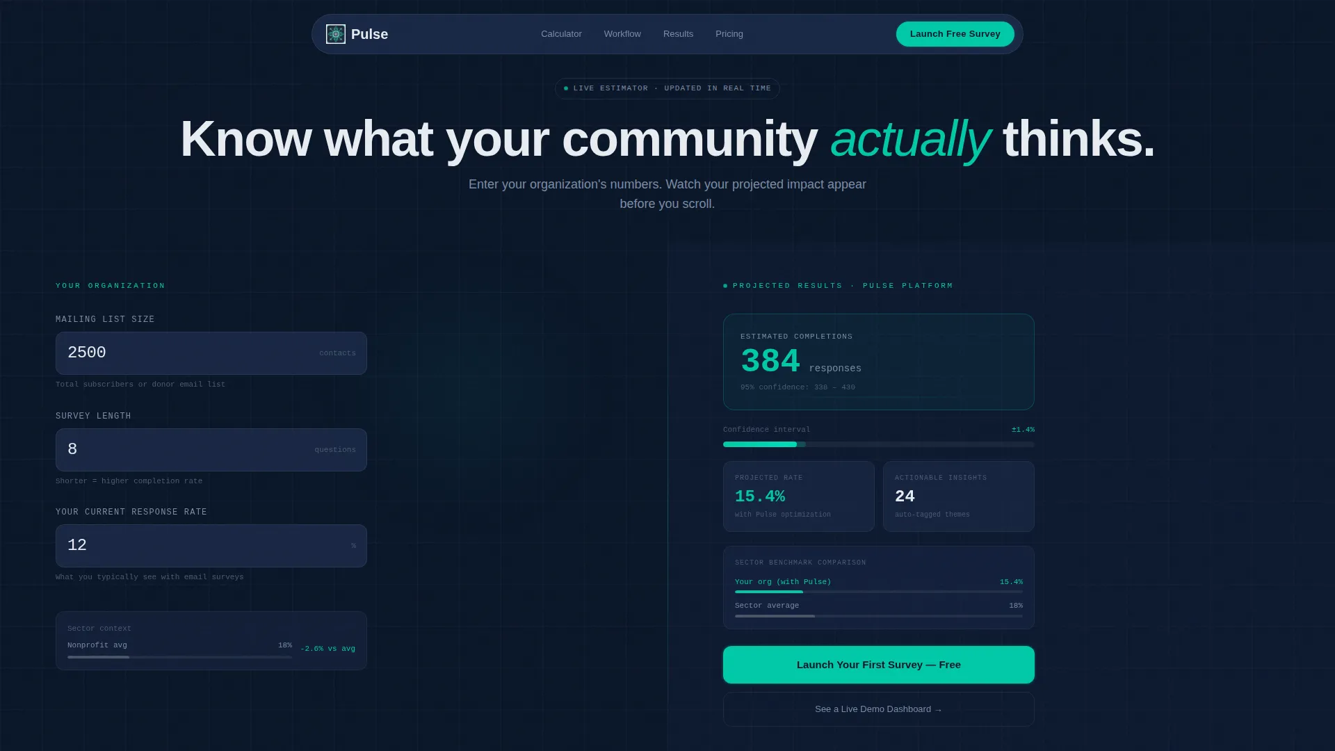 Nonprofit Survey Landing Page Template