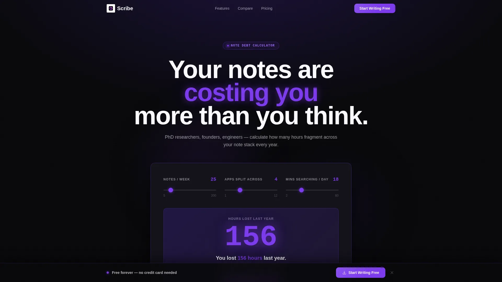 Software & SaaS Cost Estimator Website Template