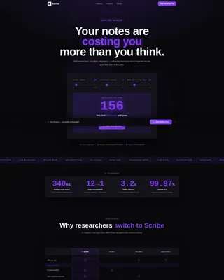 Software & SaaS Cost Estimator Website Template