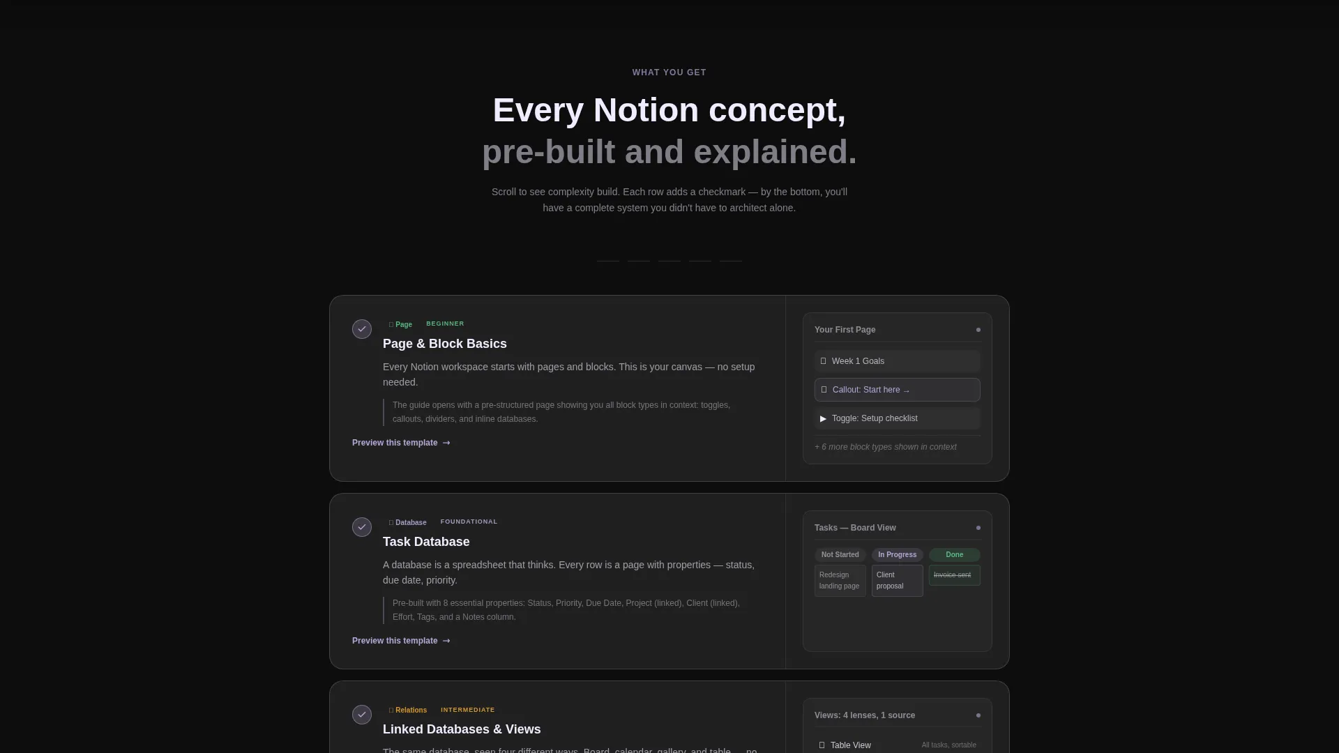 Structured Notion | Free Website Template | Rocket