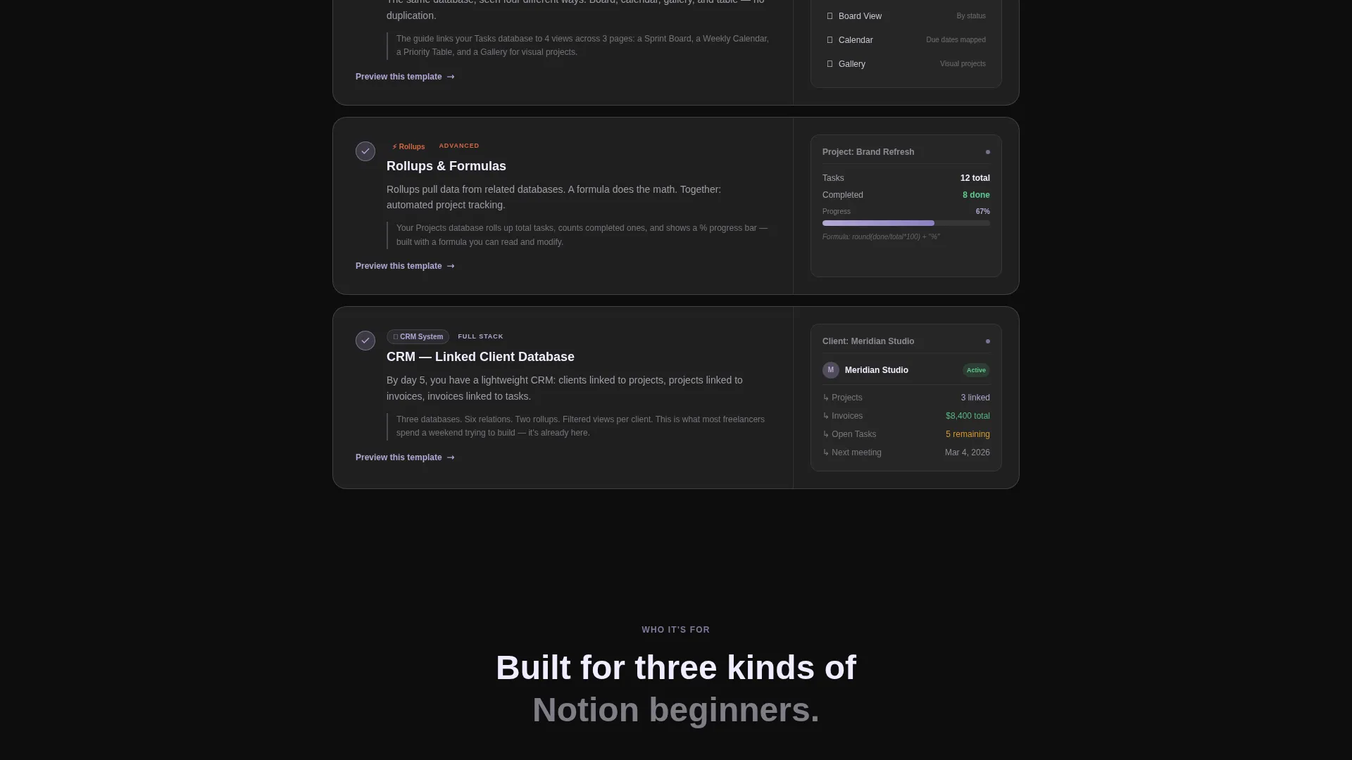 Structured Notion | Free Website Template | Rocket