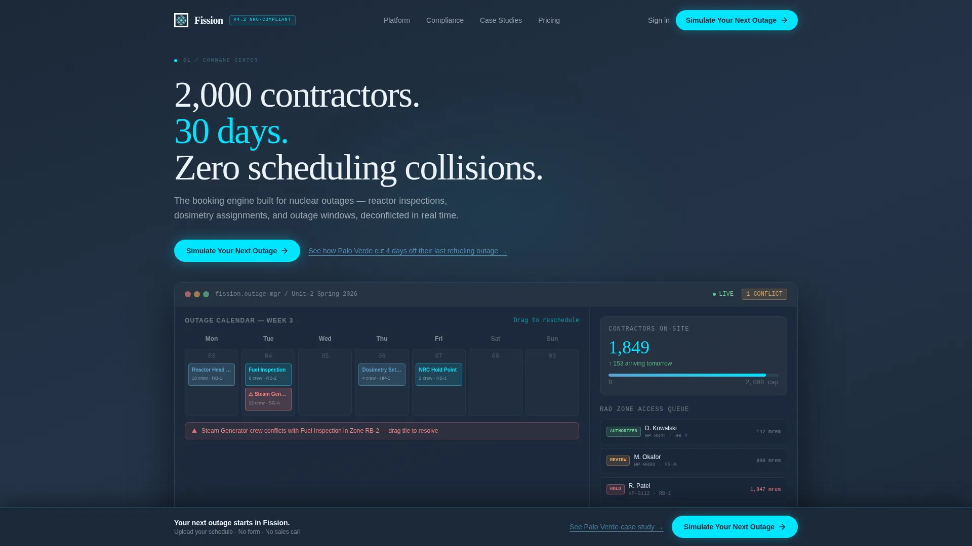 Nuclear Vertical SaaS Professional Website Template