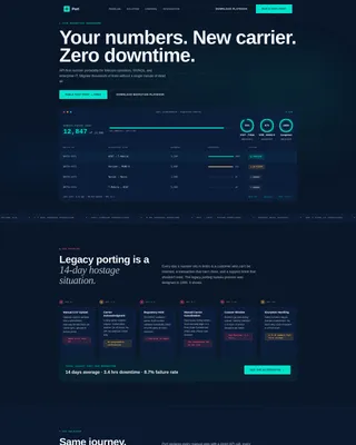 Number Portability Service Landing Page Template