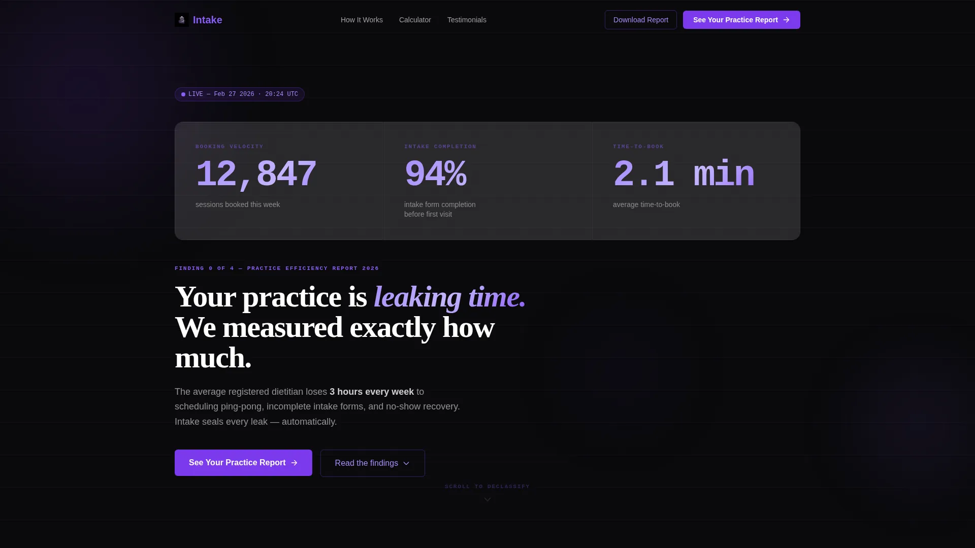 Nutrition Vertical SaaS Booking Website Template