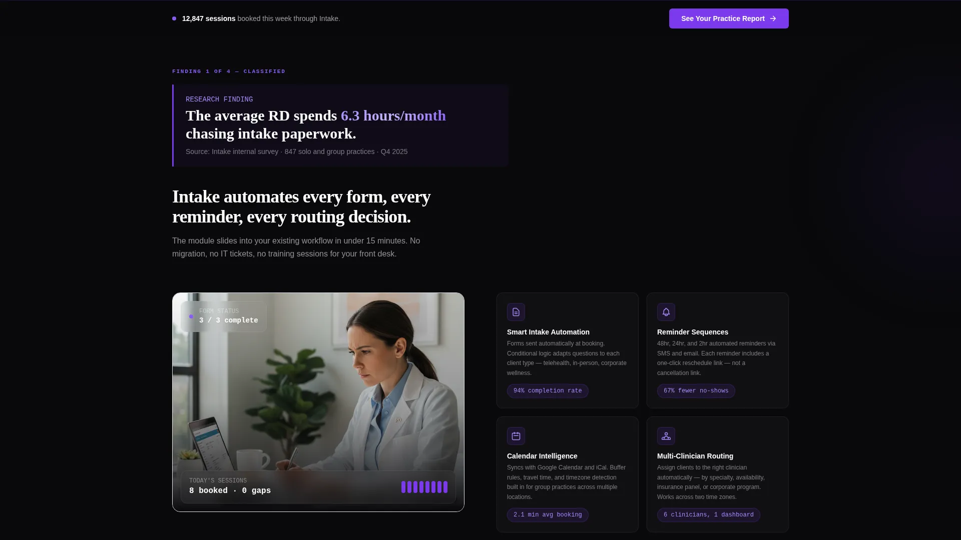 Nutrition Vertical SaaS Booking Website Template