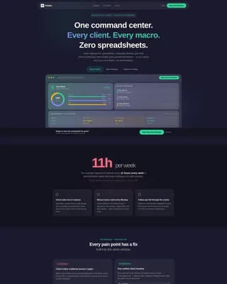 Nutrition Vertical SaaS Professional Website Template