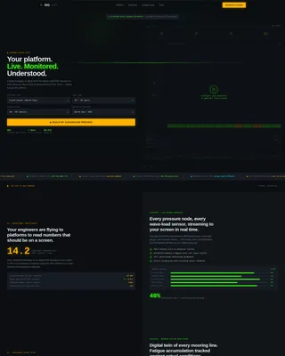 Offshore Analytics Dashboard Landing Page Template