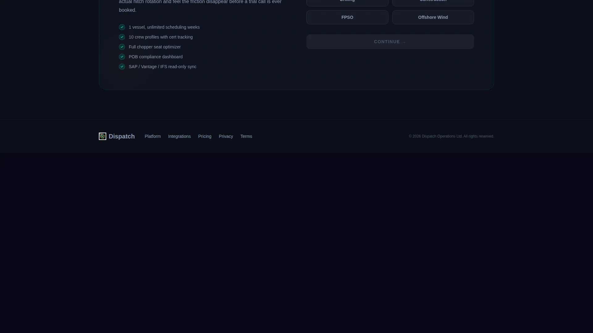 Offshore Vertical SaaS Professional Website Template