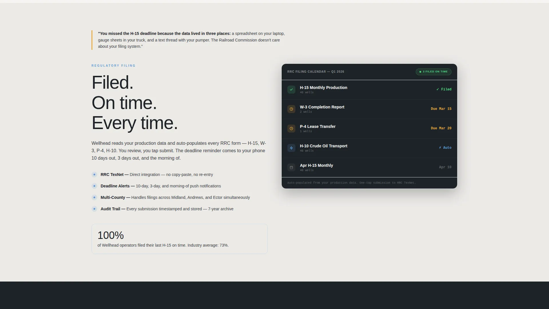Oil Field Management Software Landing Page Template