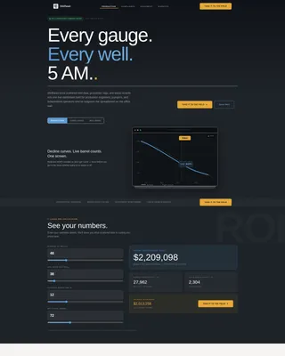 Oil Field Management Software Landing Page Template