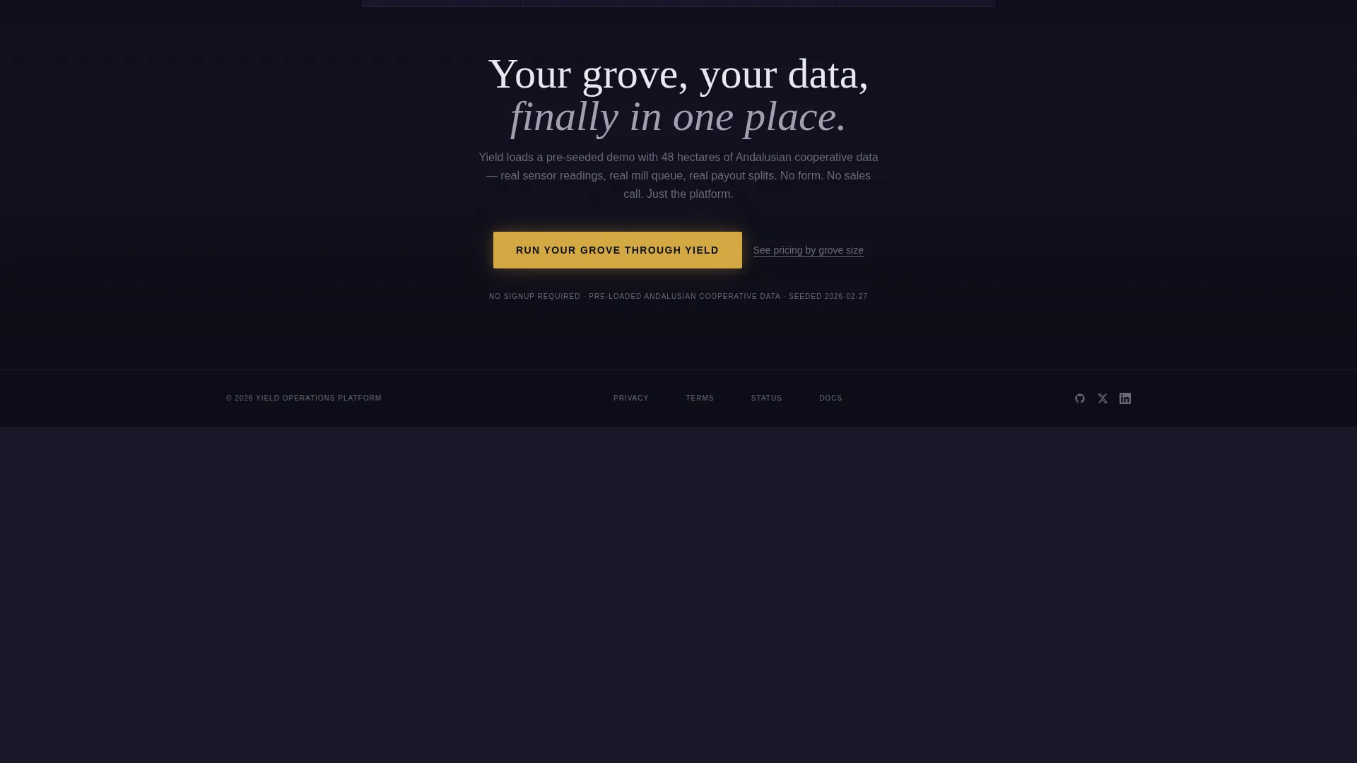 Olive Oil Vertical SaaS Cost Calculator Website Template