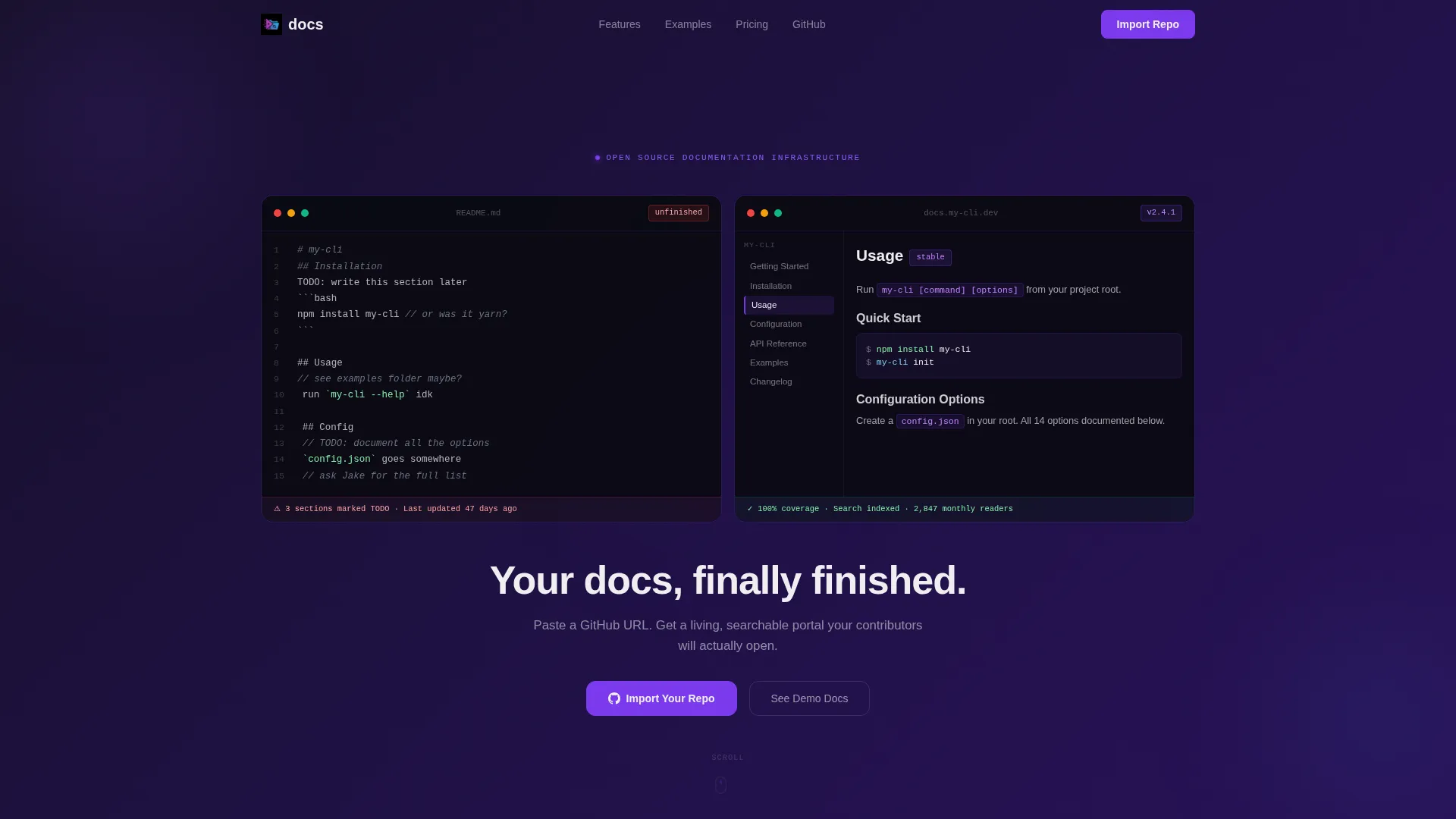 Product Documentation Professional Website Template