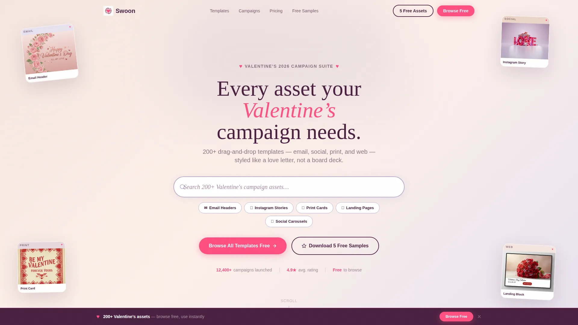 Valentine's Day Campaign Template Collection