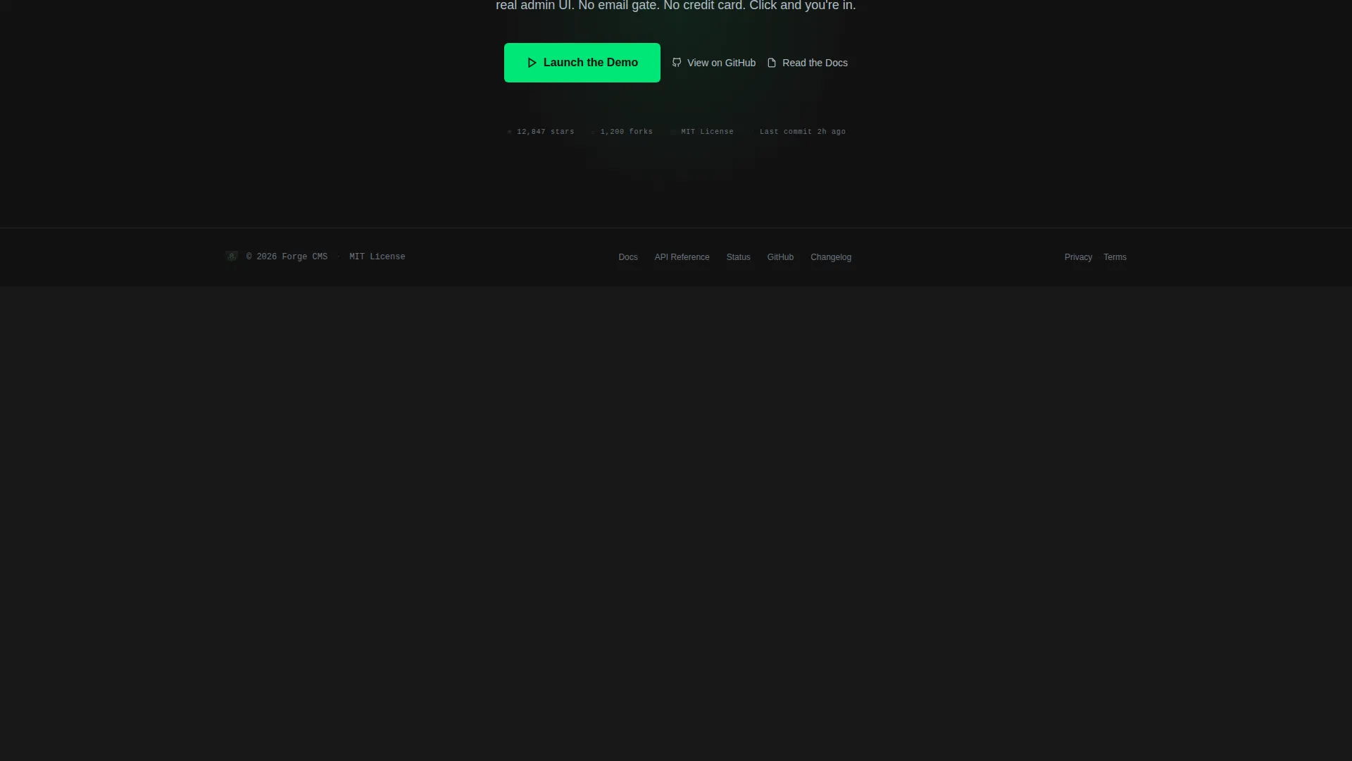 Open-Source CMS Landing Page Template