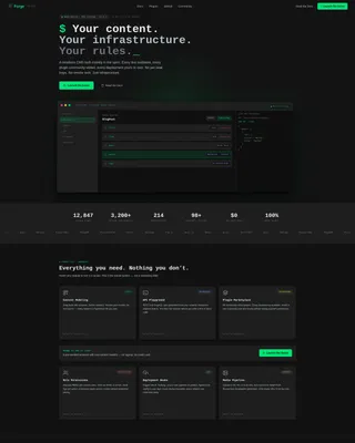 Open-Source CMS Landing Page Template