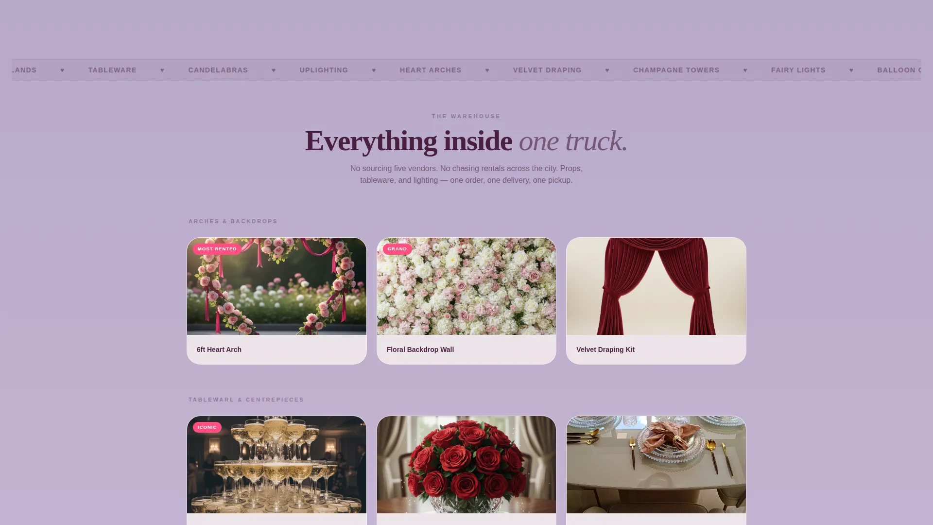Valentine's Day Party Rental Landing Page Template