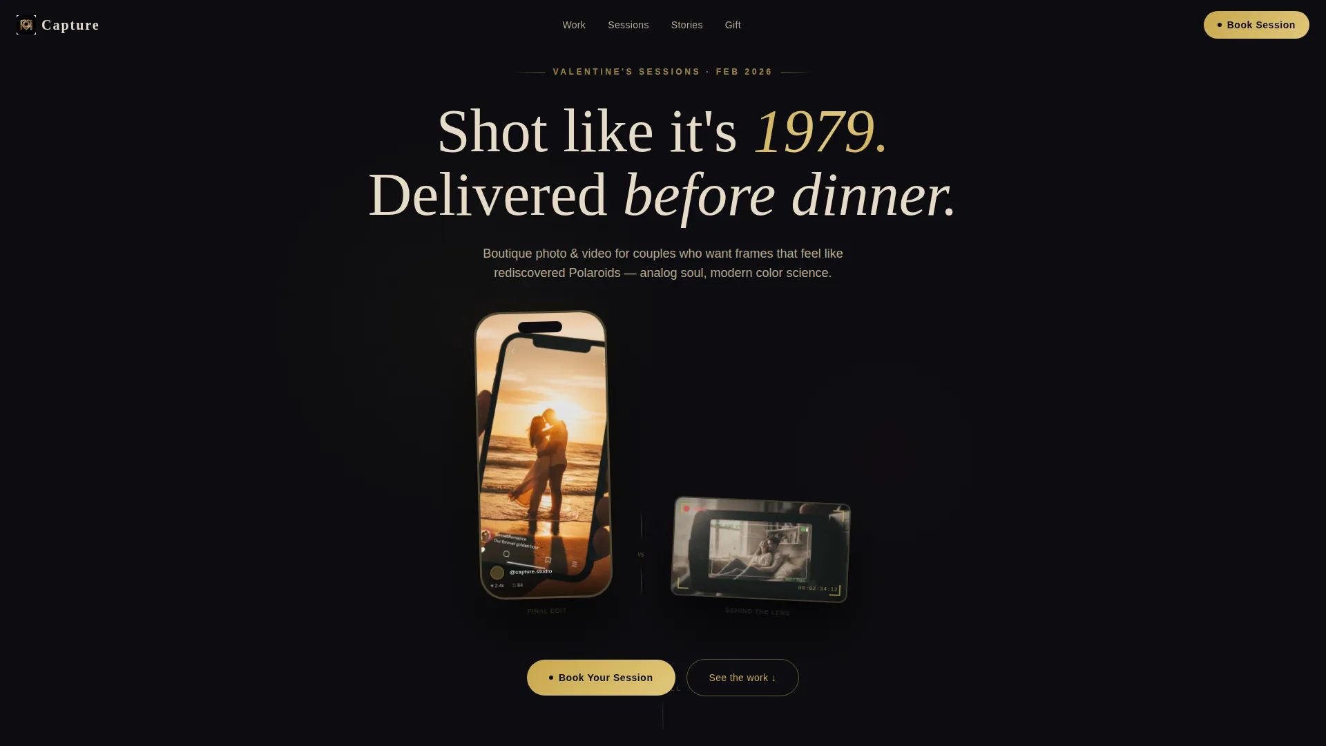 Stunning Visual Storytelling Landing Page Template