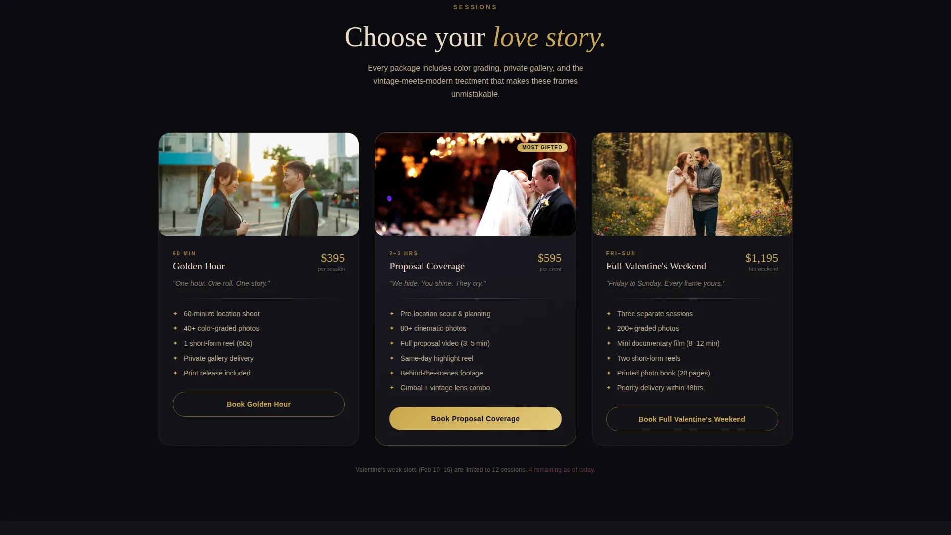 Stunning Visual Storytelling Landing Page Template