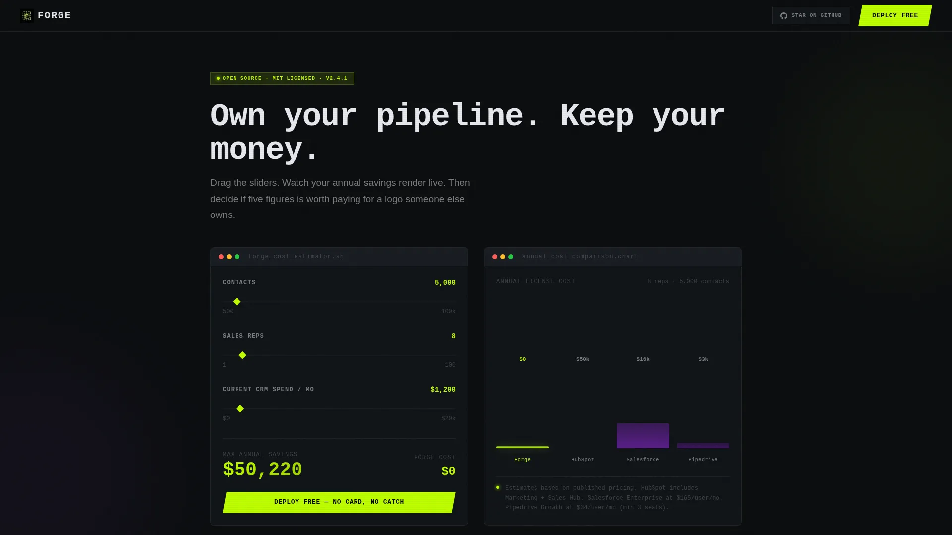 Open-Source CRM Landing Page Template