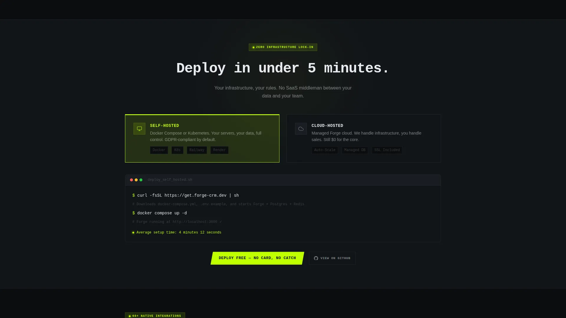 Open-Source CRM Landing Page Template