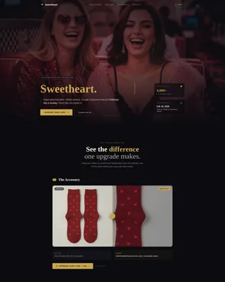 Valentine's Day Landing Page Template