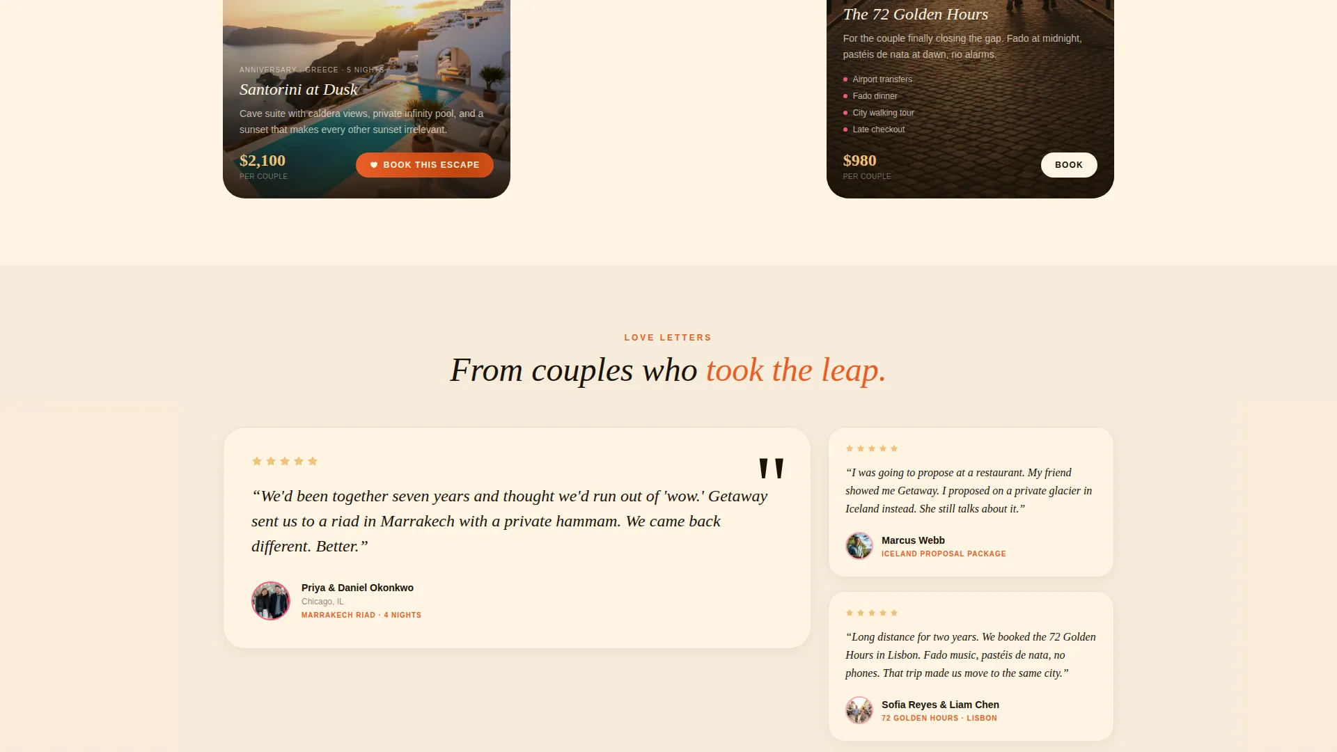 Romantic Valentine's Day Travel Landing Page Template