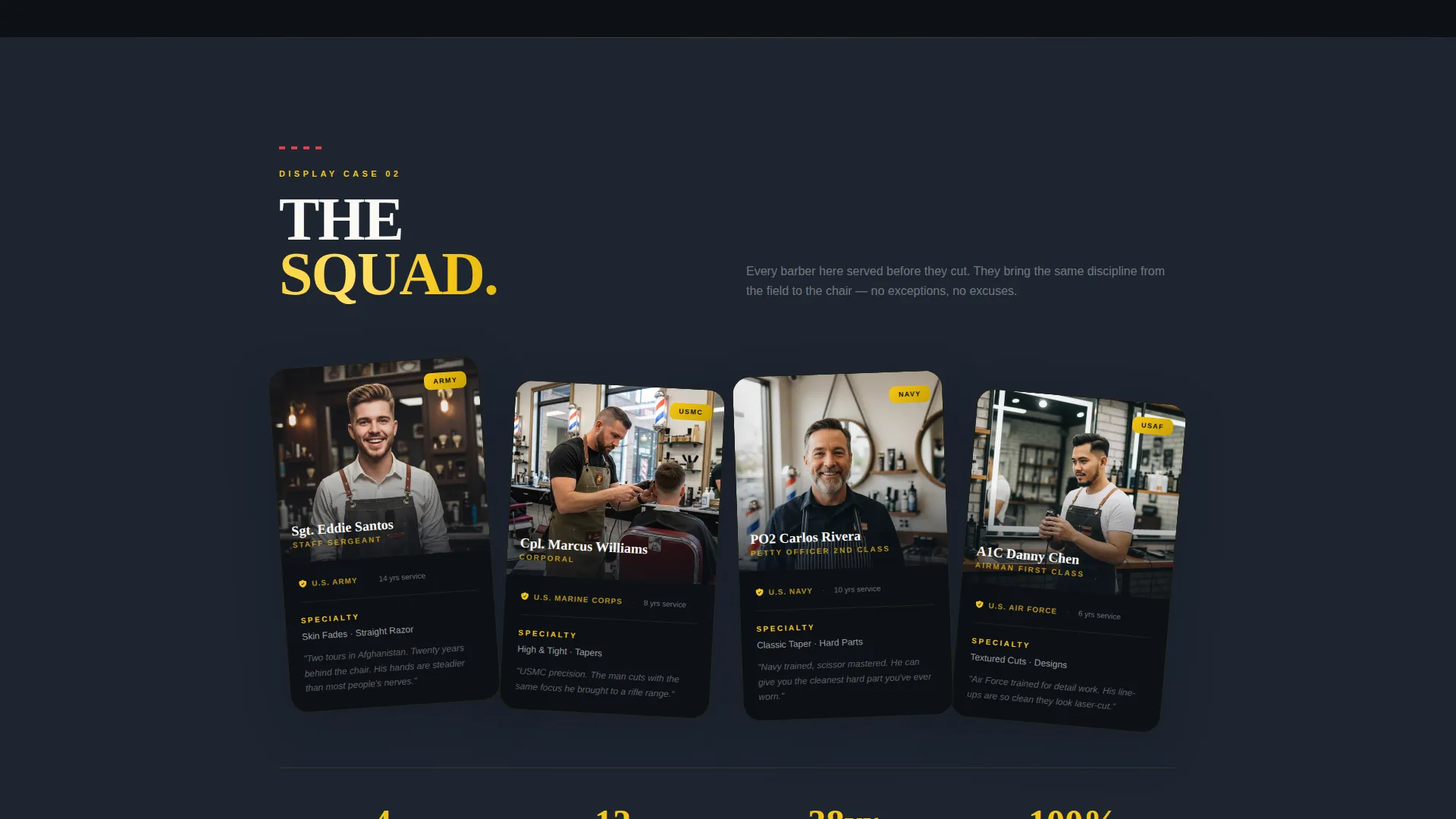 Bold Barbershop Landing Page Template