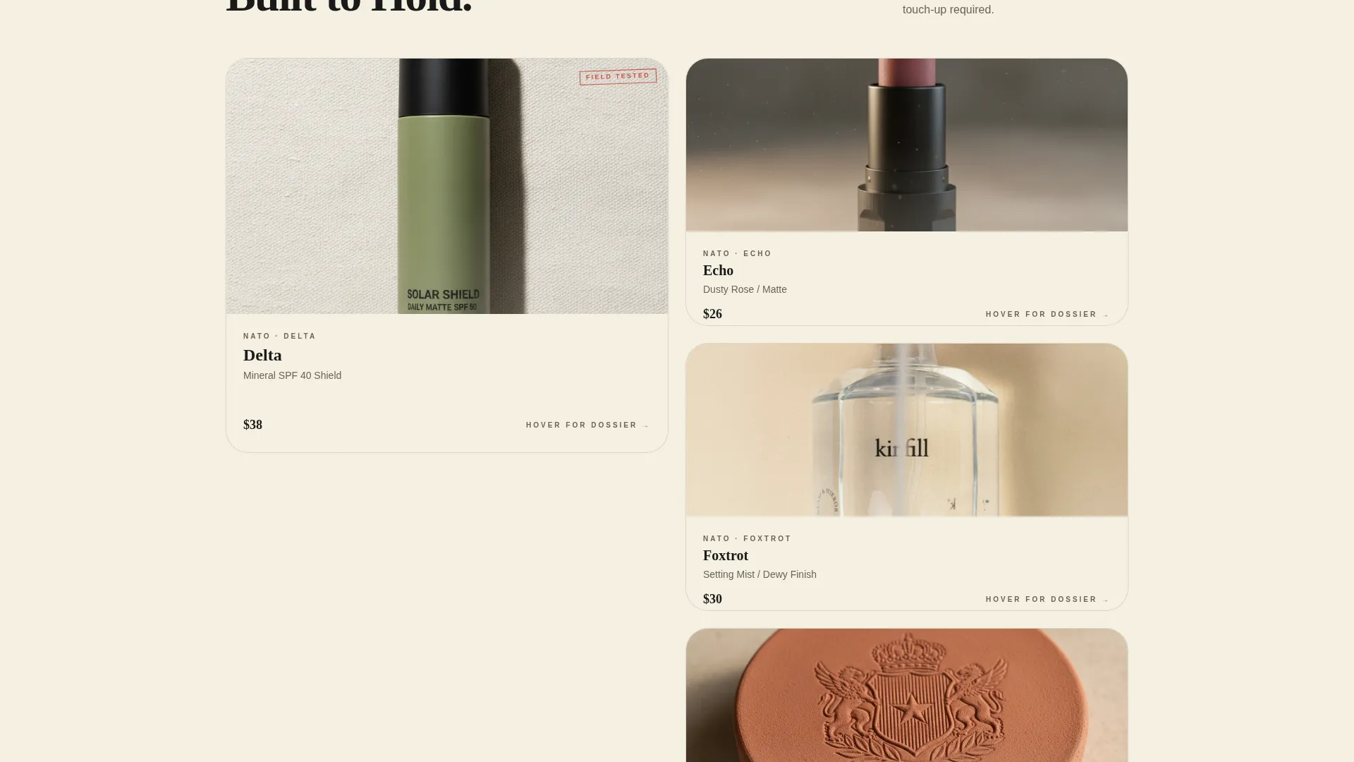 Veteran-Owned Beauty Brand Landing Page Template