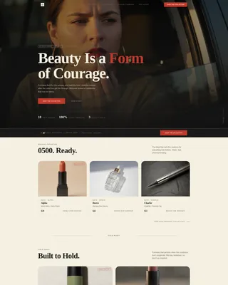 Veteran-Owned Beauty Brand Landing Page Template