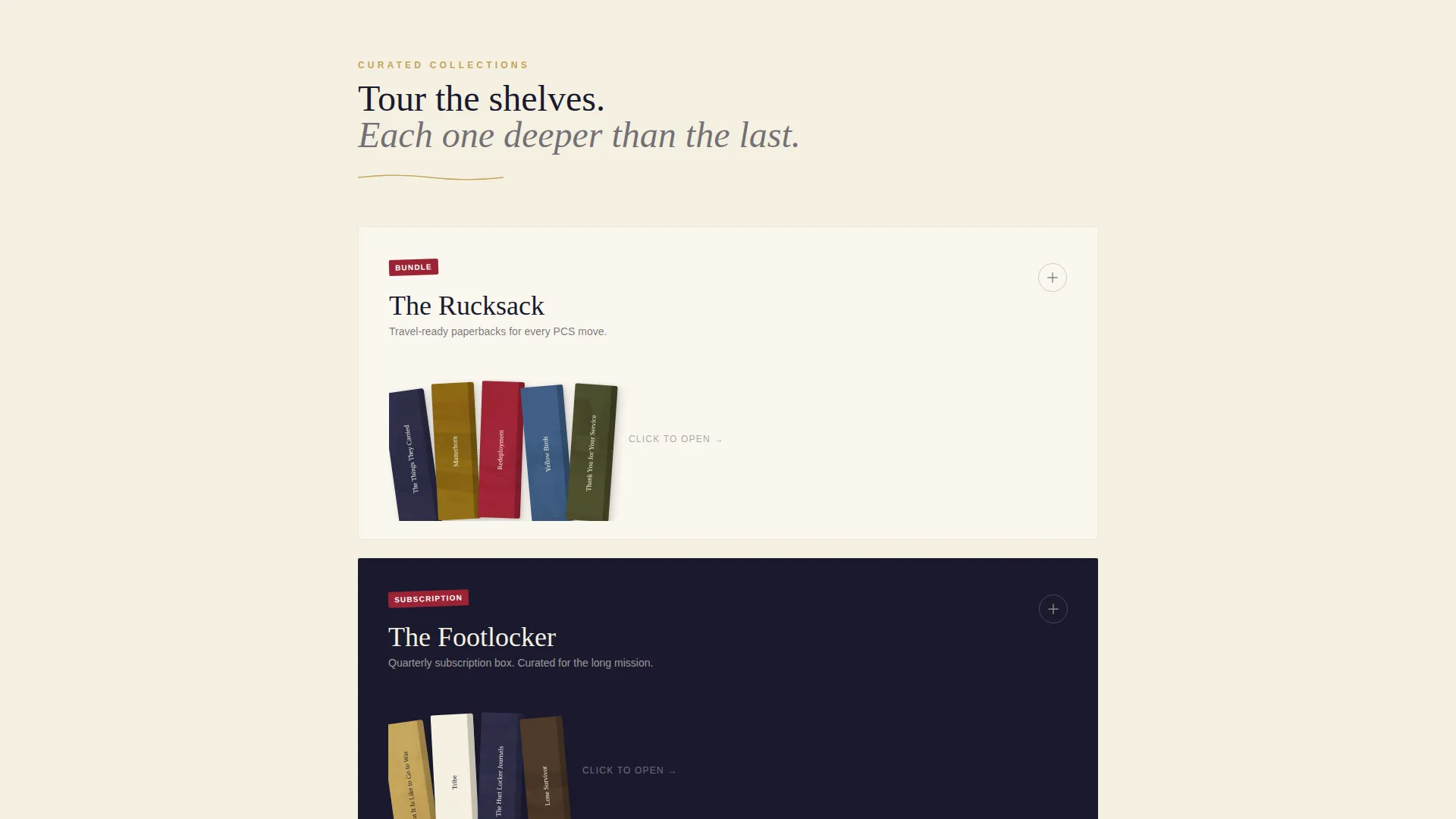 Veteran-Owned Bookstore Landing Page Template
