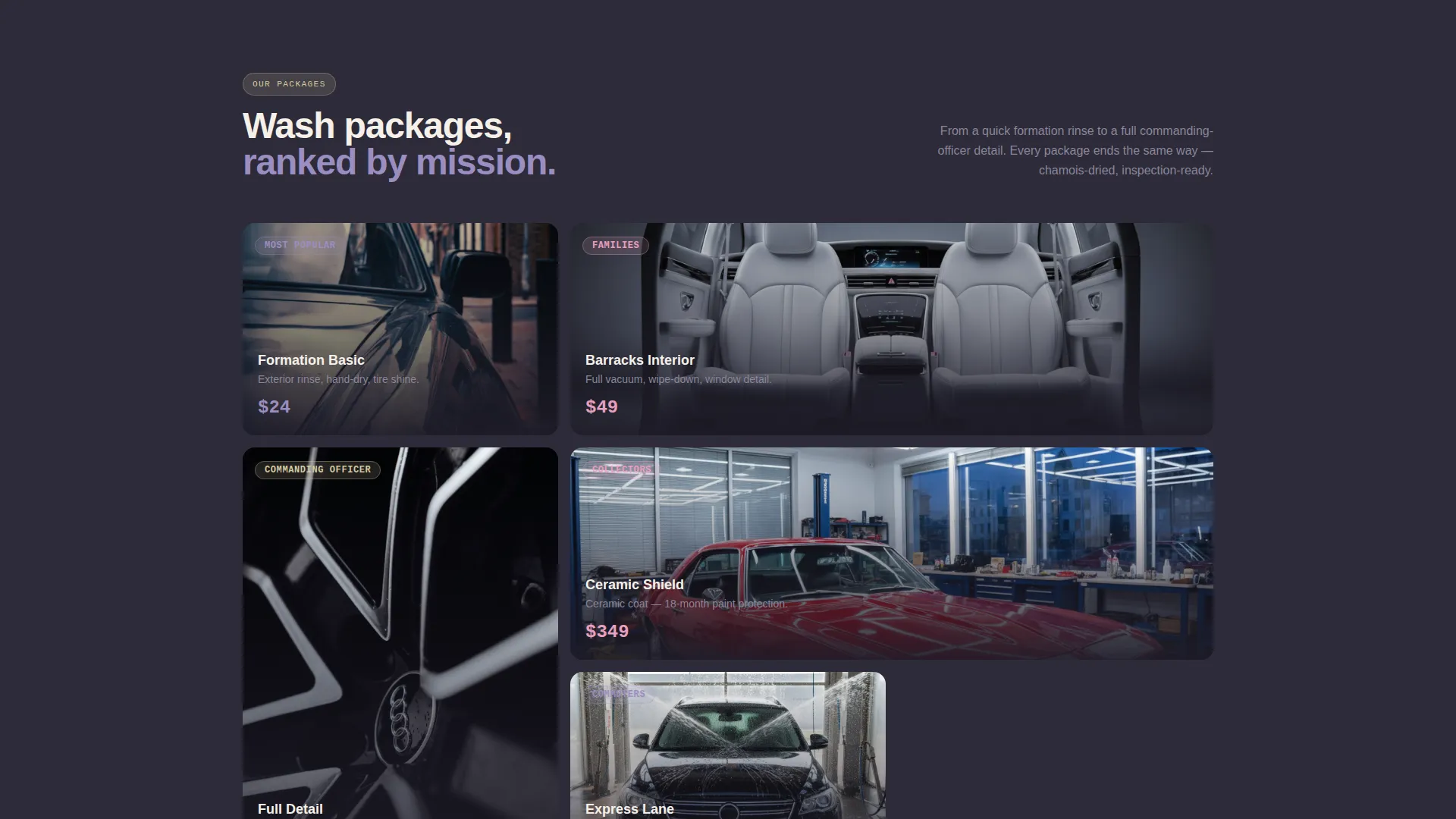 Veteran Car Wash Landing Page Template