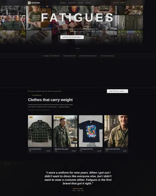 Bold Veteran-Owned Clothing Store Landing Page