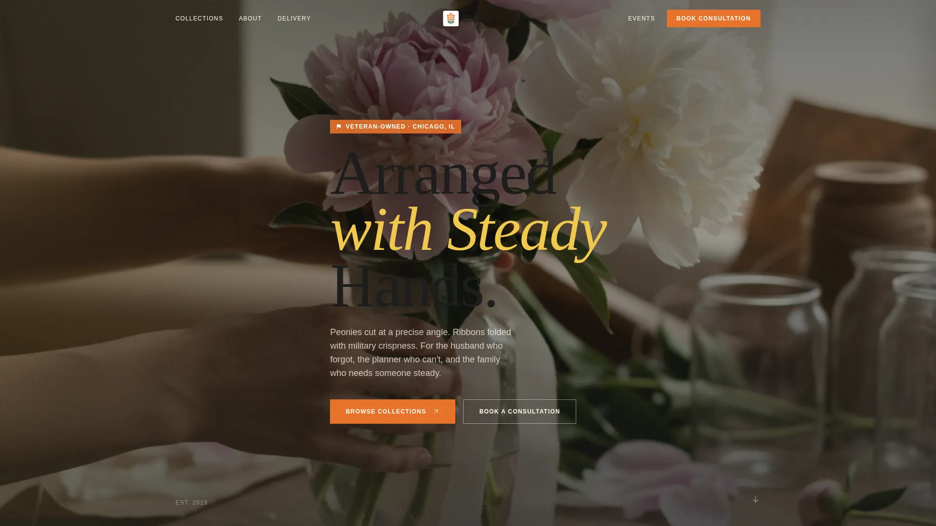 Veteran-Owned Florist Landing Page Template