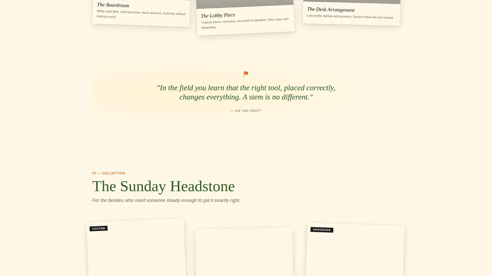Veteran-Owned Florist Landing Page Template