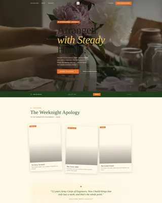 Veteran-Owned Florist Landing Page Template