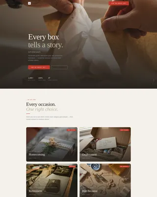 Veteran Gift Shop Landing Page Template