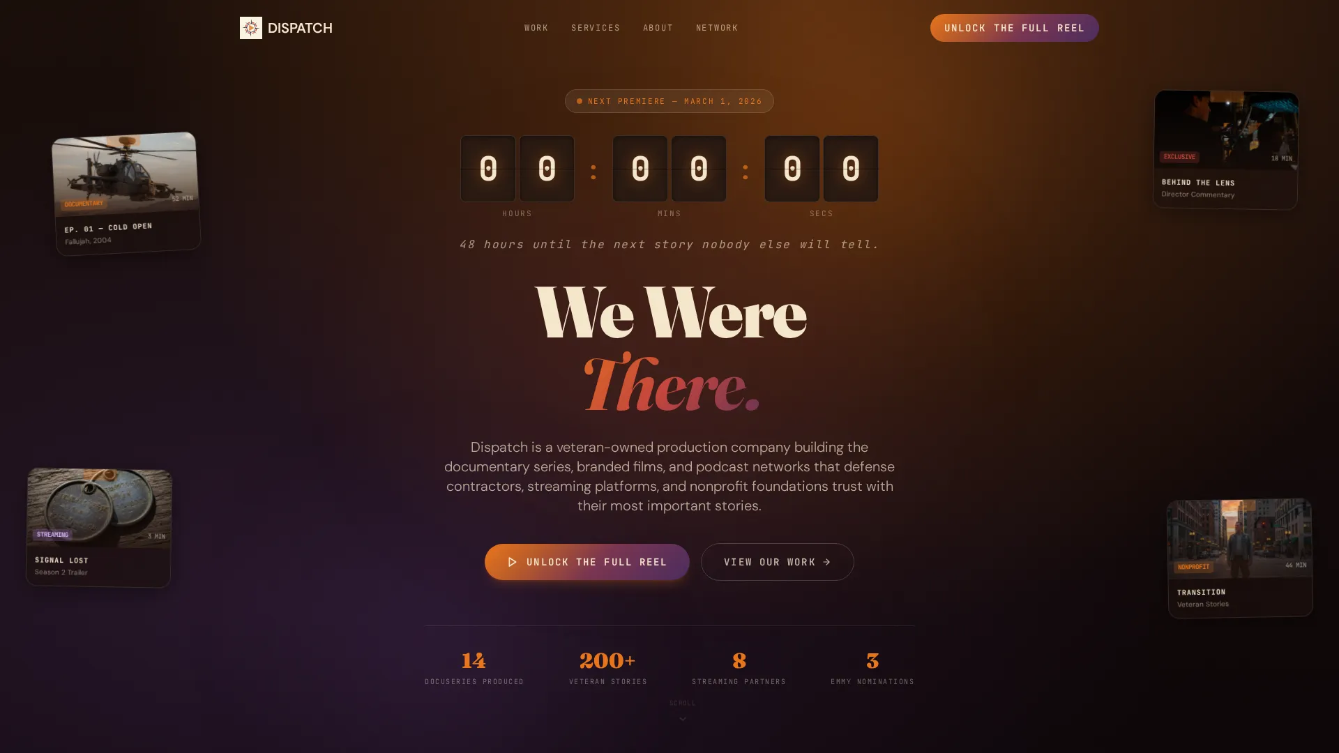 Bold Veteran-Owned Media Landing Page Template
