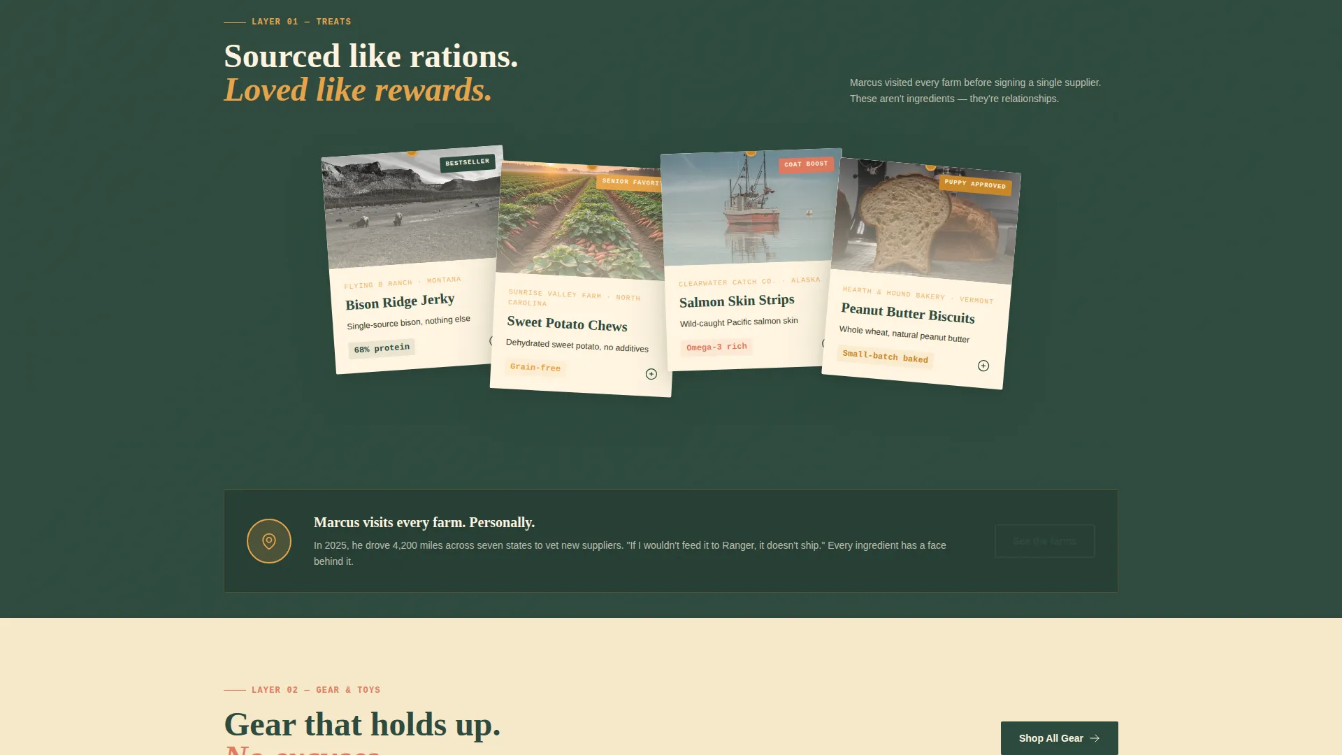 Veteran-Owned Pet Shop Landing Page Template